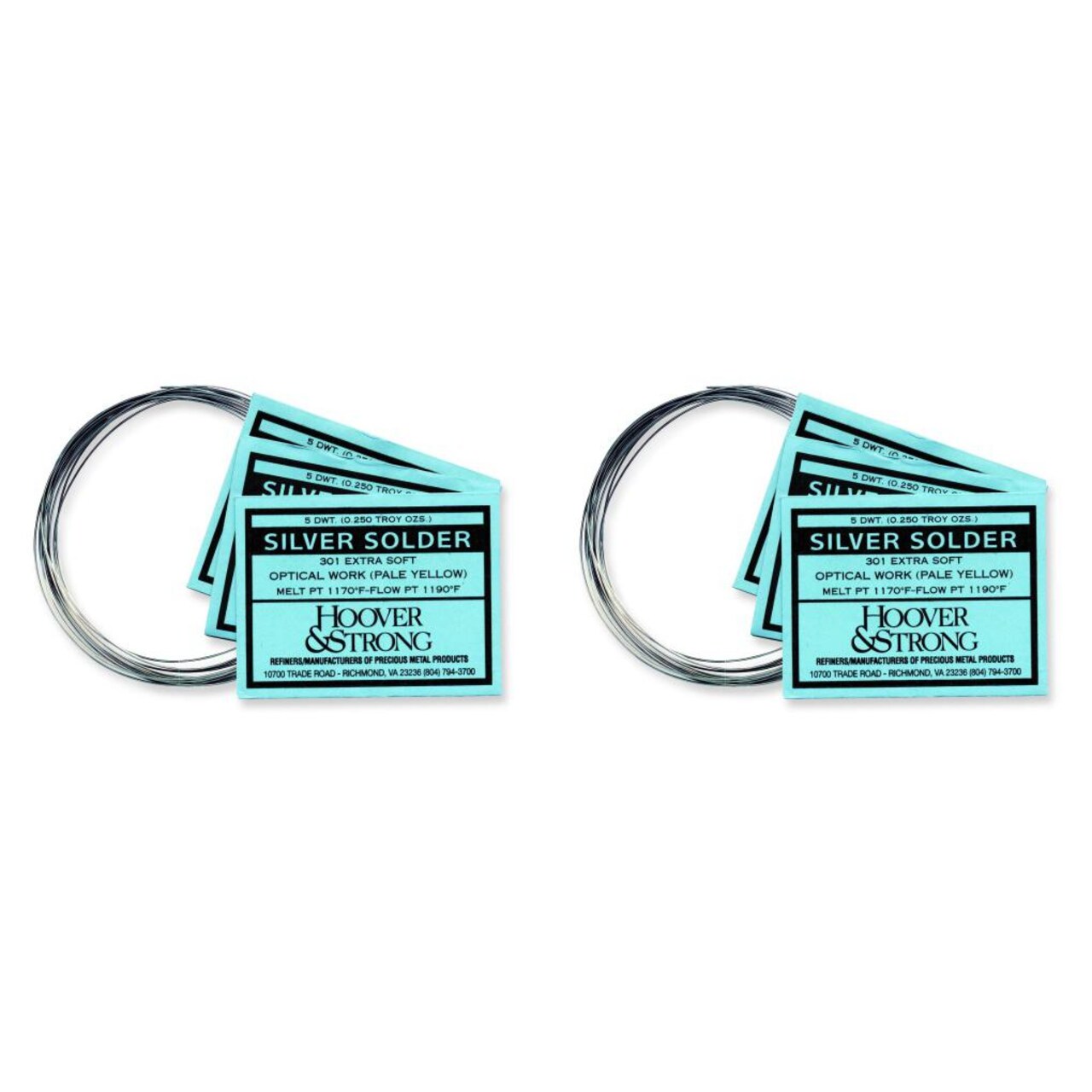 Hoover & Strong Sterling Silver Solder Medium & Soft Jewelry Repair Kit 2Pcs